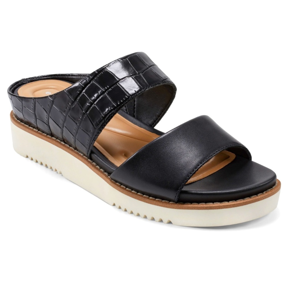 Easy Spirit Wilma Black Slip on Sandal Size 10